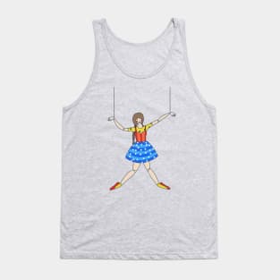 Creepy Puppet Girl Tank Top